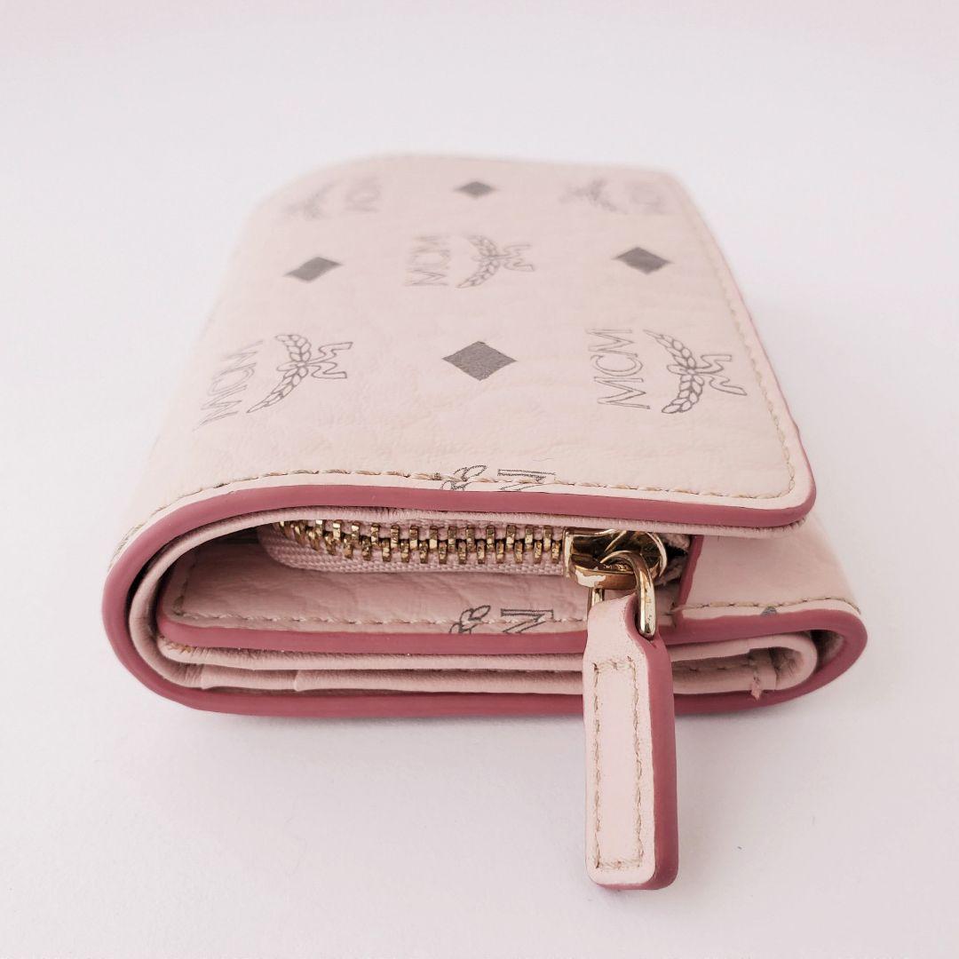 MCM　3つ折り財布　ヴィセトス　スモールウォレット　ピンク