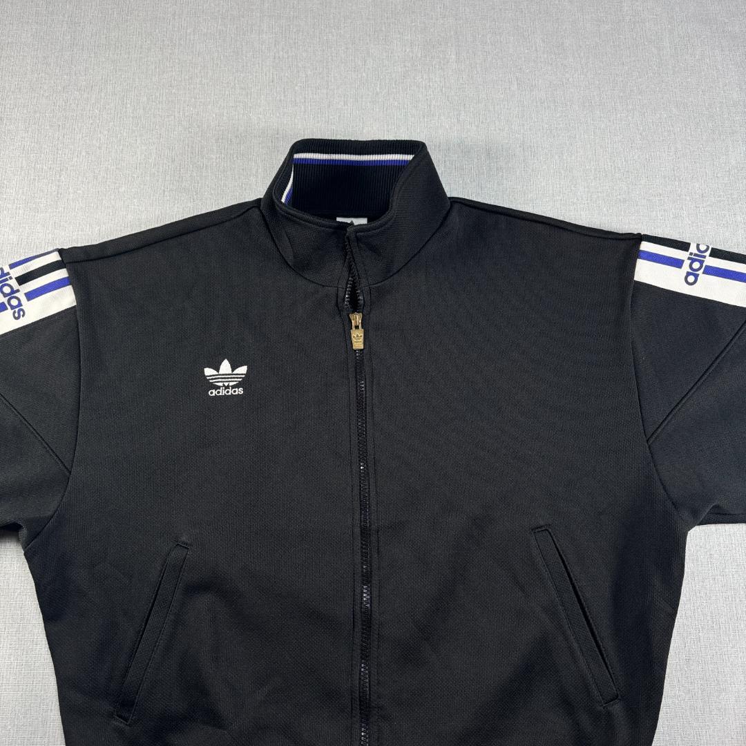 90s adidas アディダス トラックジャケット 黒 デサント製 L