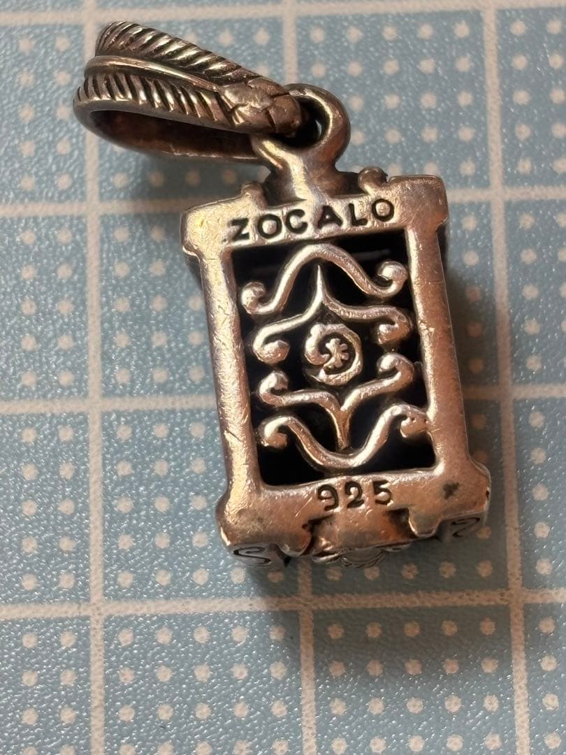 オニキス　メンズ　ペンダント　トップ　シルバー925 silver ZOCALO