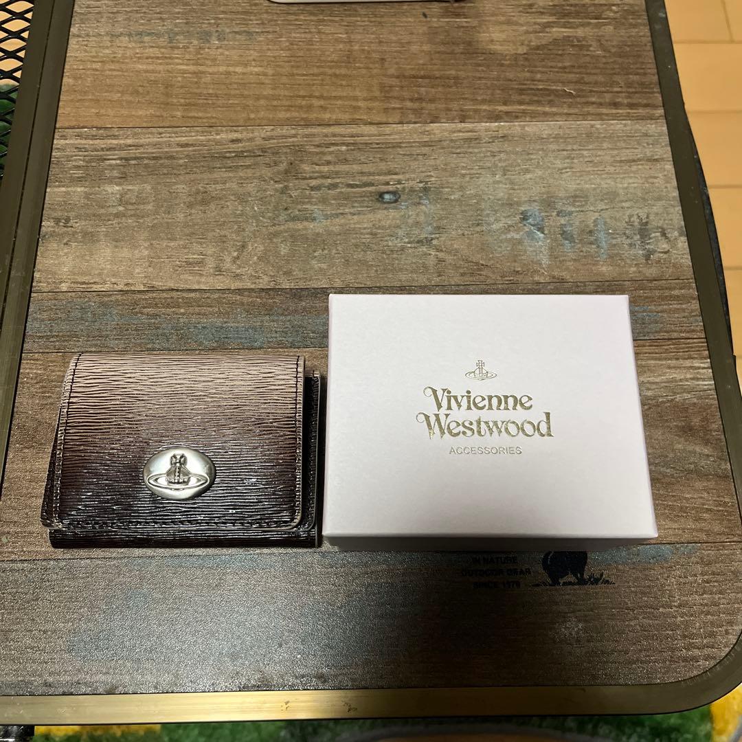 Vivienne Westwoodグラデーション三つ折り財布 ブラウンレディース