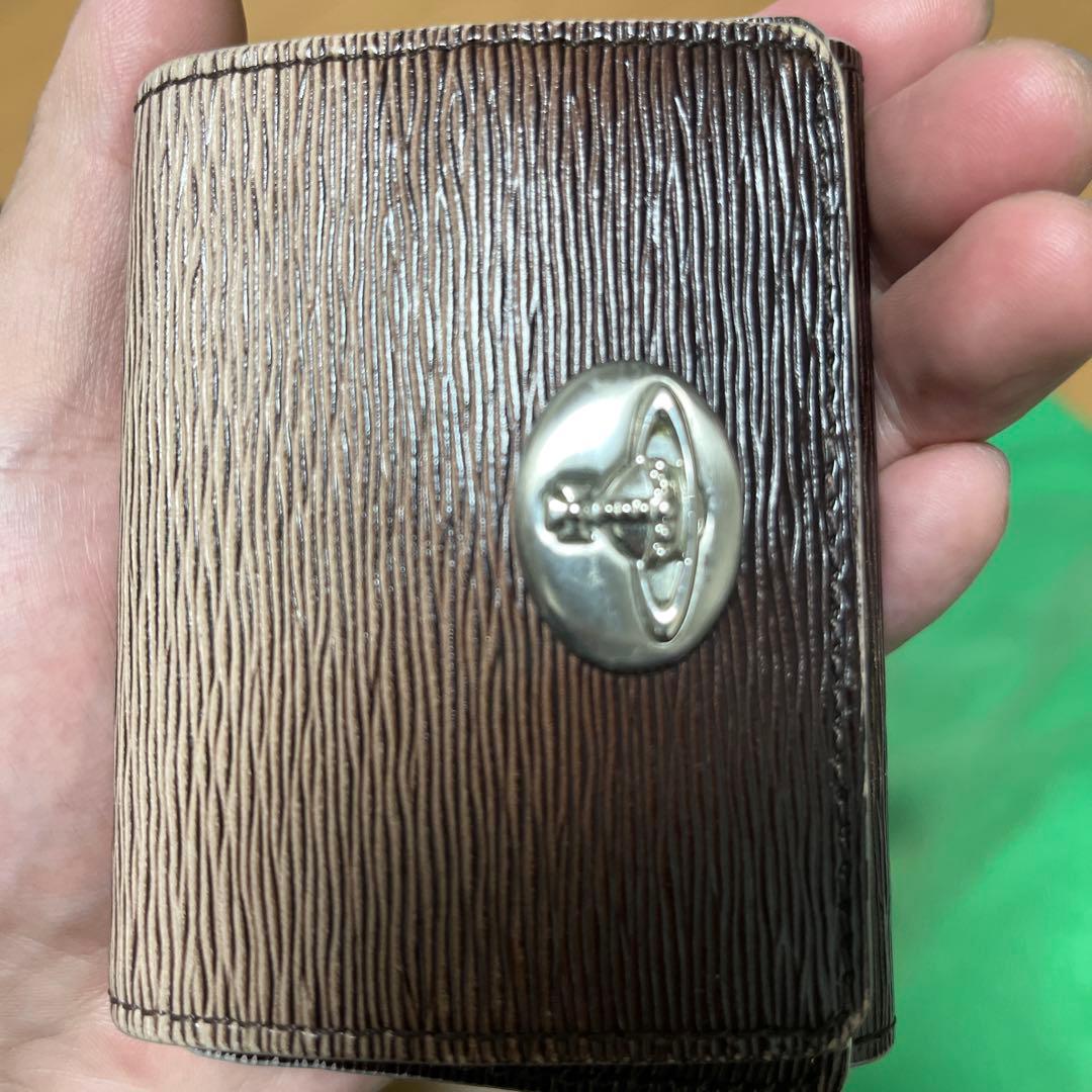 Vivienne Westwoodグラデーション三つ折り財布 ブラウンレディース