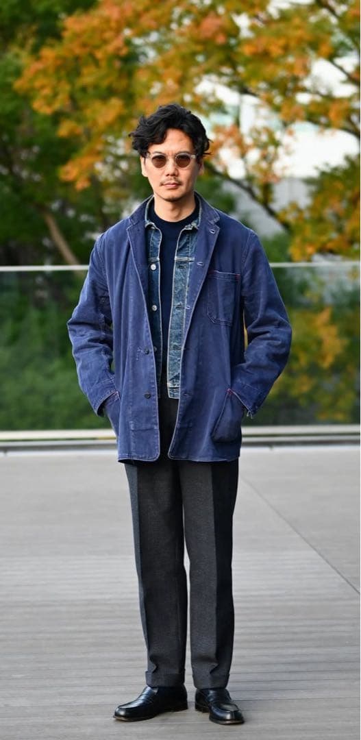 40s Fabram インディゴ　ファイヤーマン　ワーク　ジャケット　英国製