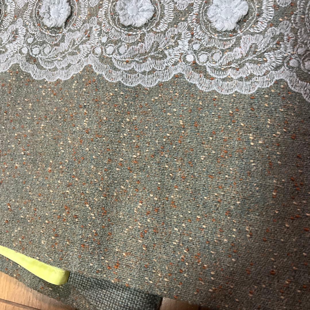 ミヤコMIYACO素敵な刺繍入りツイードロングコート 新品