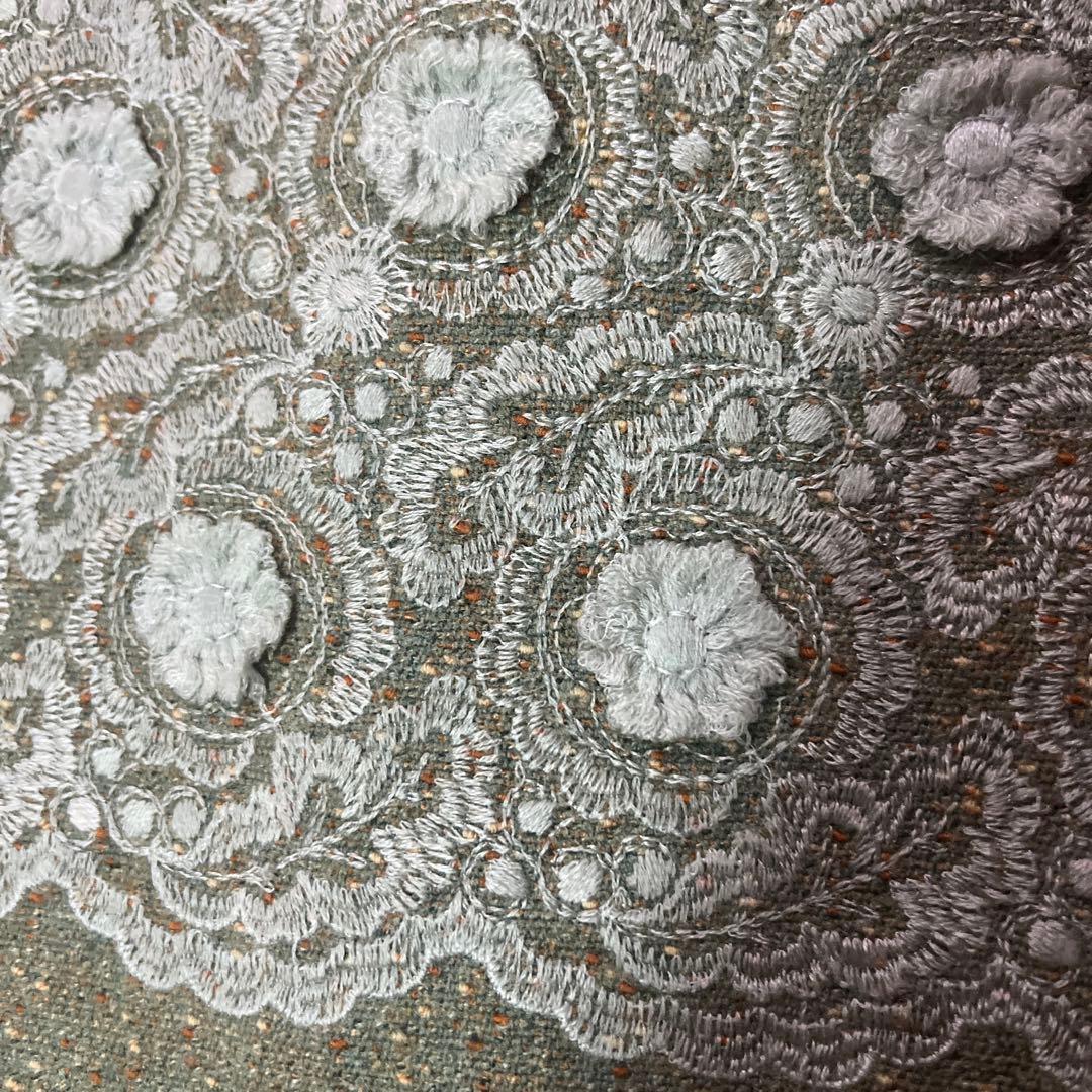 ミヤコMIYACO素敵な刺繍入りツイードロングコート 新品