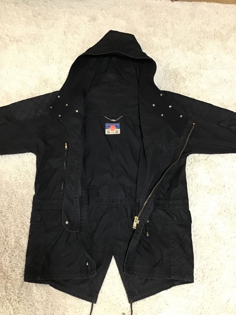 black means ブラックミーンズ　ライダース　ブラック　モッズコート