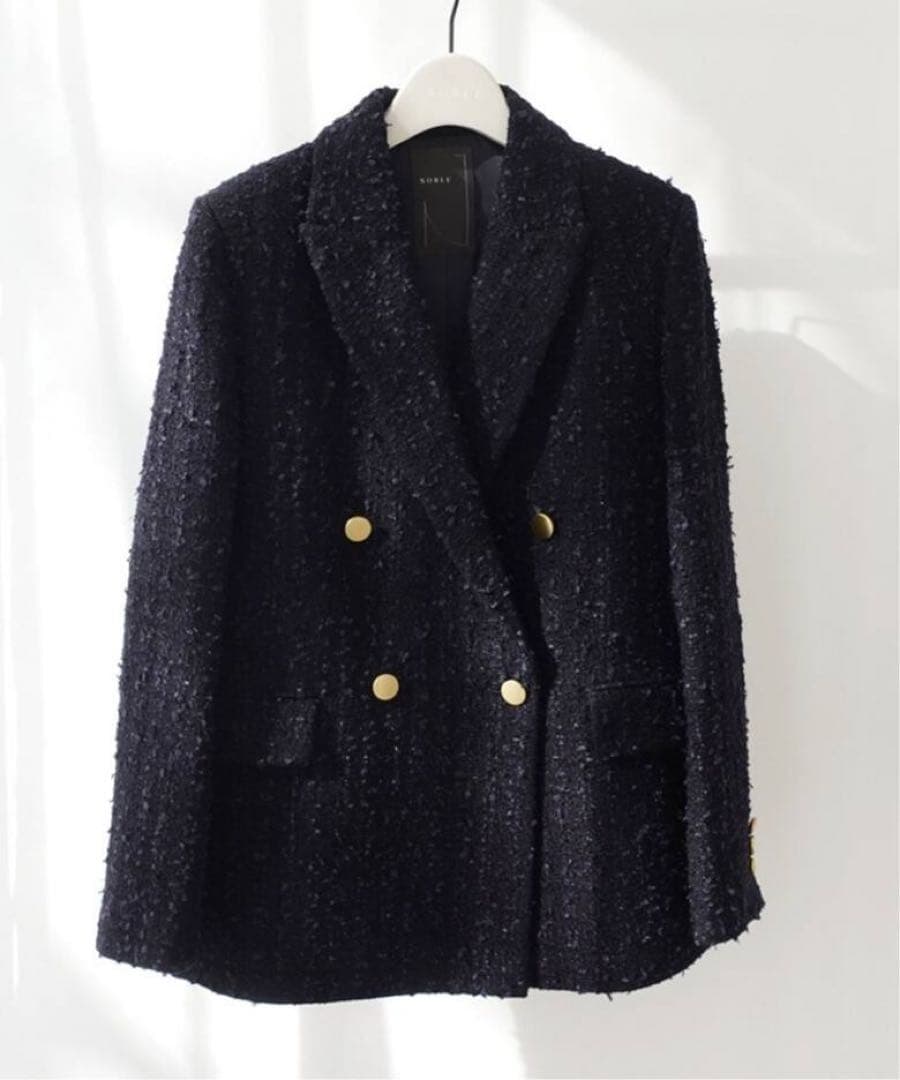 新品・完売☆ NOBLE フラッグツイードピークドラペルジャケット 40