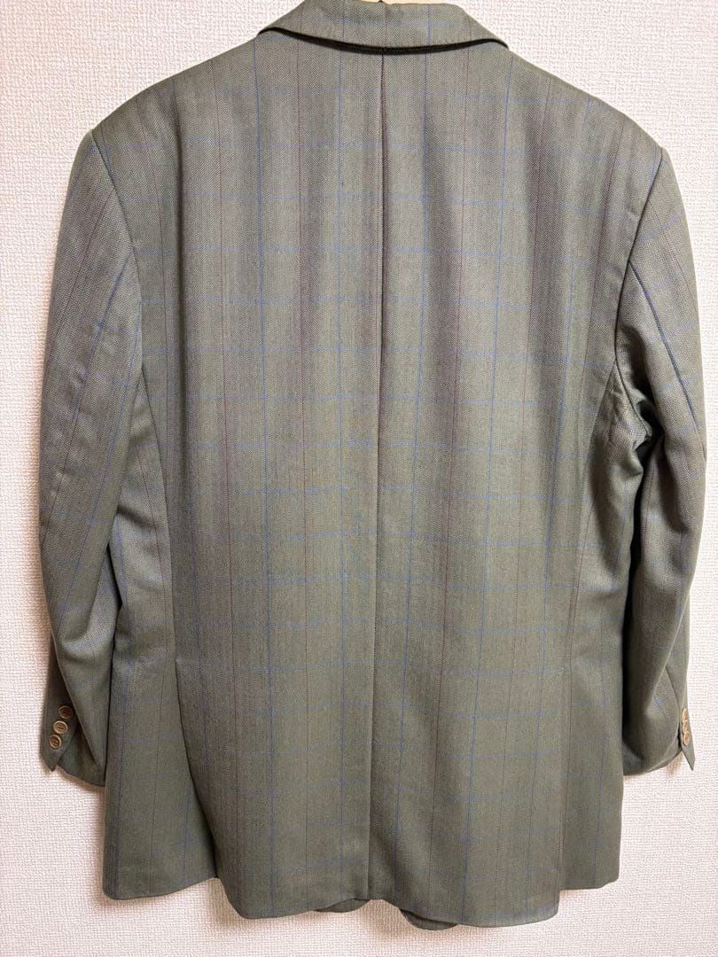 burberryドイツ製 テーラードジャケット チェック カーキ