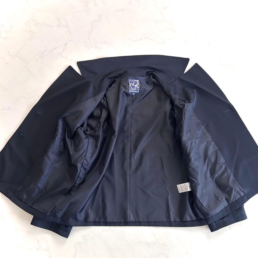 美品 PART2ジュンコシマダ ショートトレンチジャケット 紺 ネイビー 13号