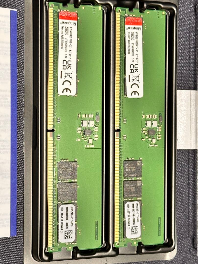 キングストン デスクトップPCメモリ DDR5 4800MT/秒 16GBx2枚