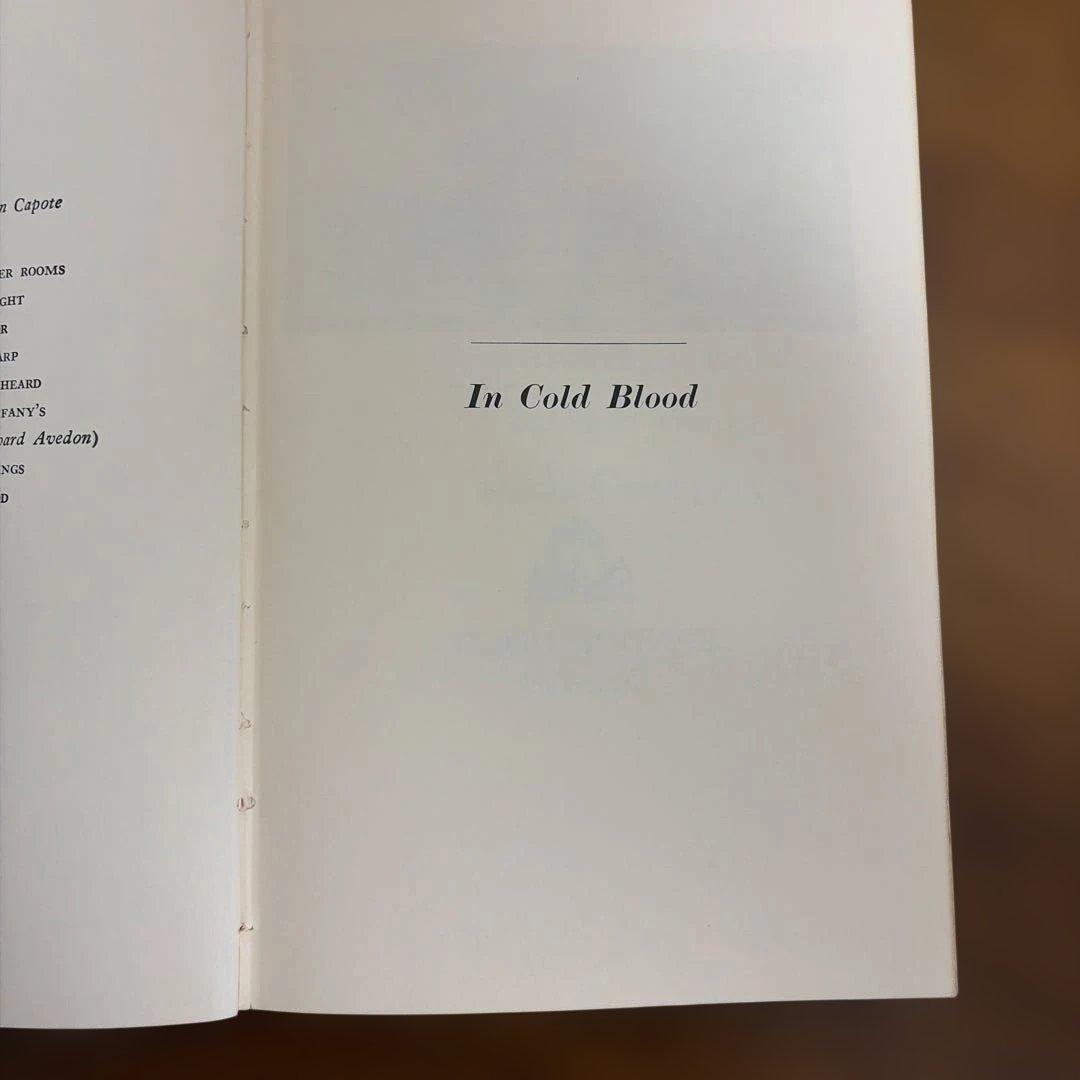 洋書 in cold blood First Edtion Fifth Print