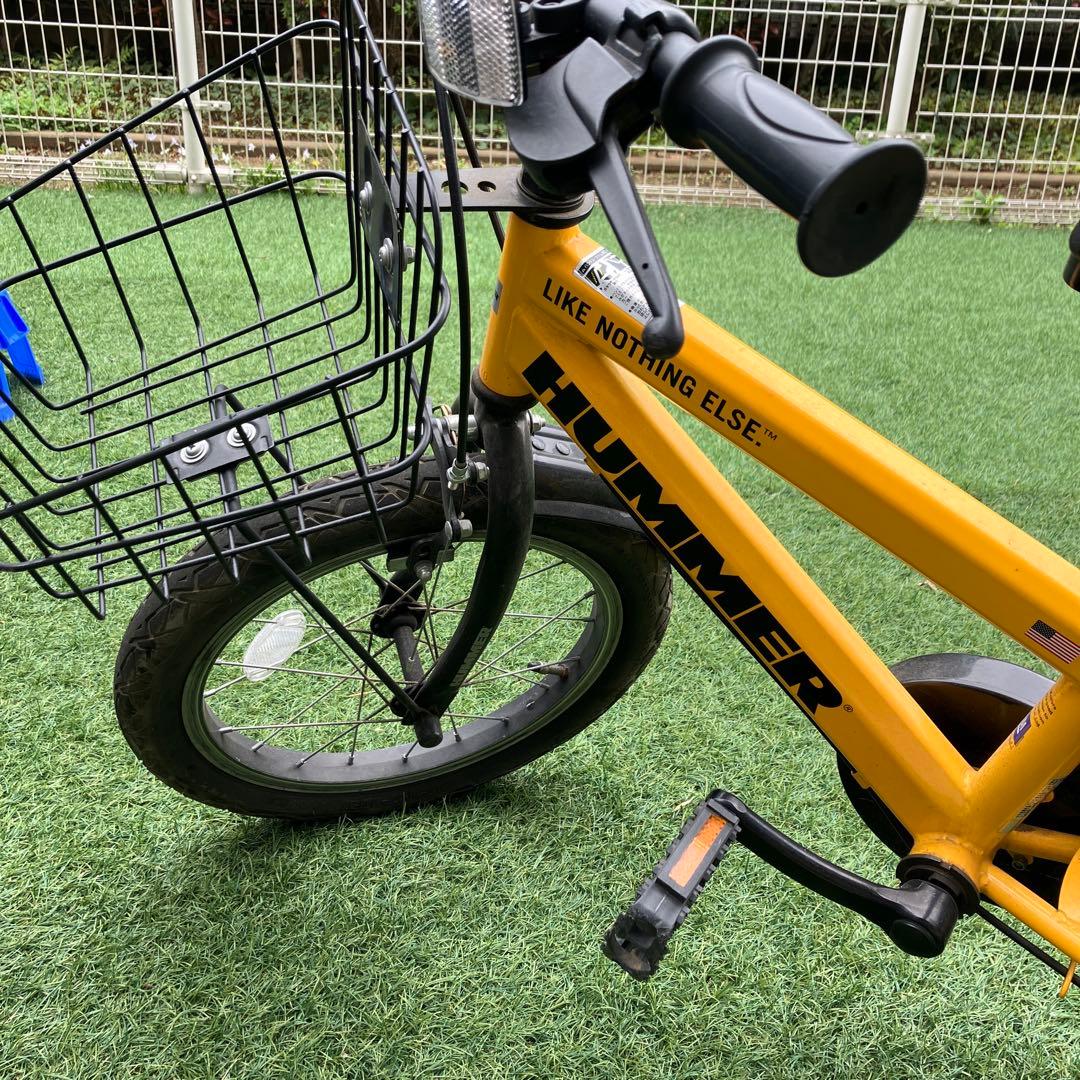 【引取限定】HUMMER 子供用自転車 イエロー 16インチ
