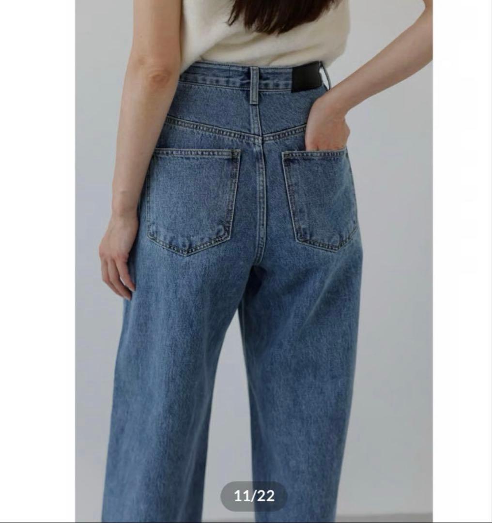 na.e ナエ ワイドルーズジーンズWide Loose Jeans 通常丈　L