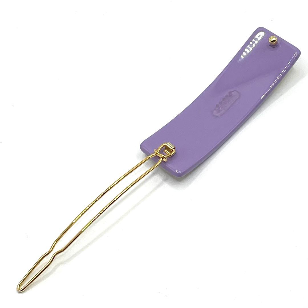 ✨美品✨FENDI フェンディ バレッタ ヘアクリップ パープル×イエロー
