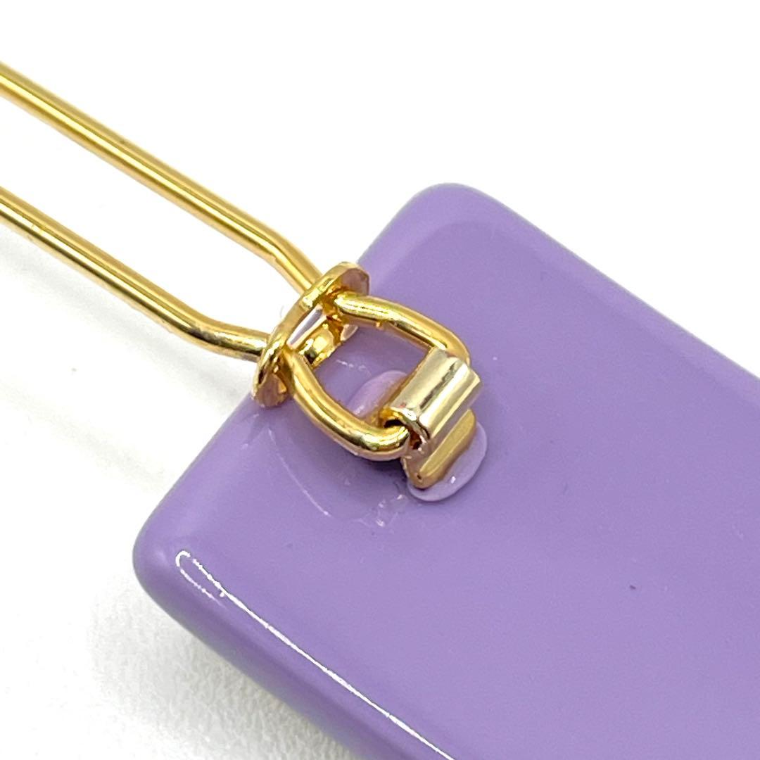 ✨美品✨FENDI フェンディ バレッタ ヘアクリップ パープル×イエロー
