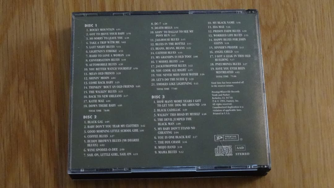 CD7枚組 ライトニン・ホプキンス「The Complete Prestige」