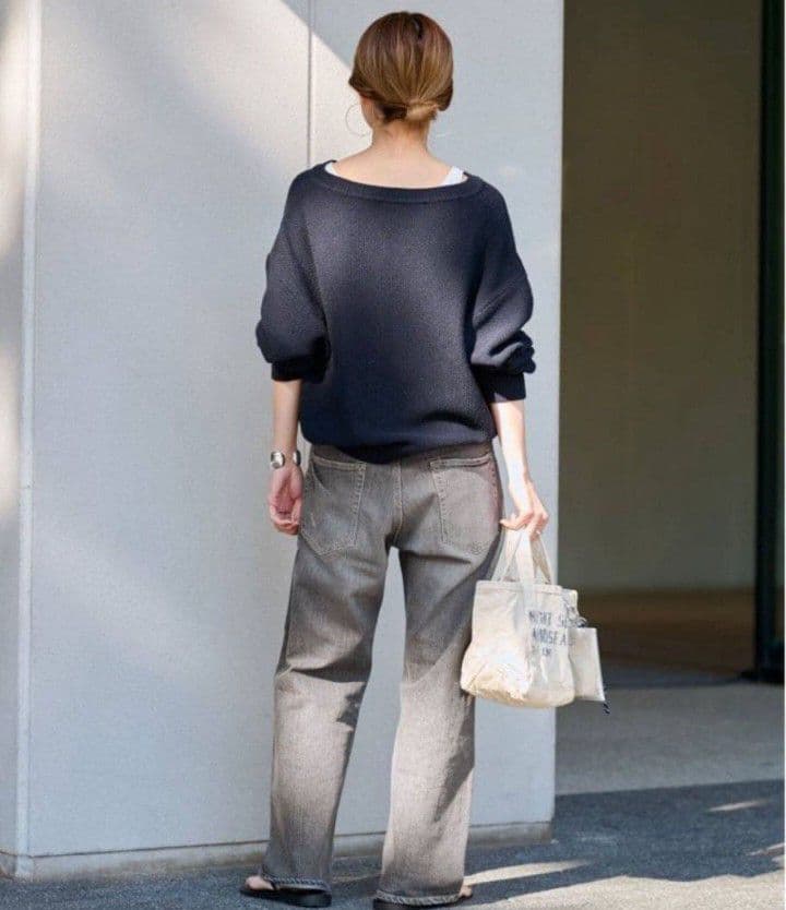 FRAMeWORK デニムストレートパンツ グレーA