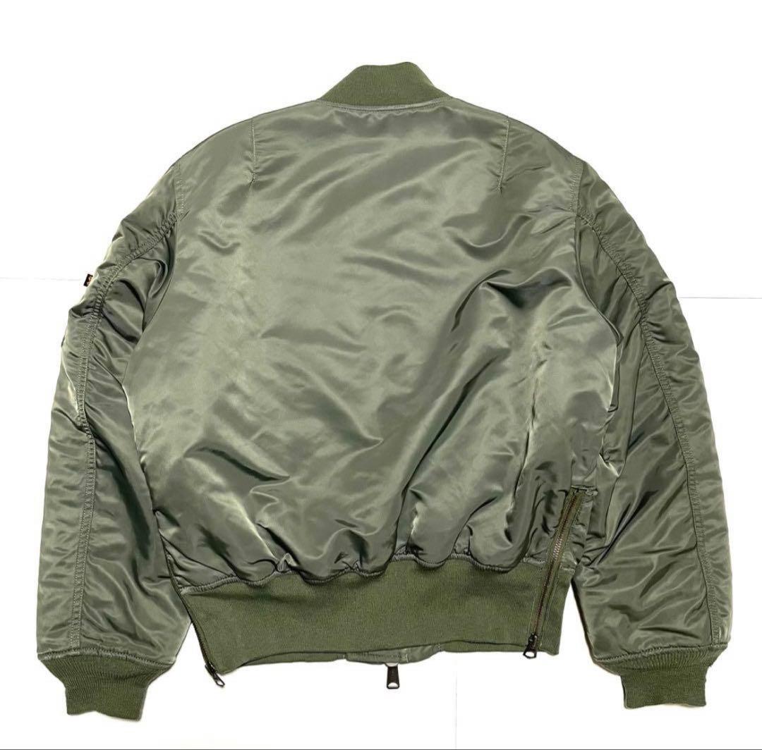 ALPHA × monkey time【別注】SIDE ZIP MA-1（L）緑