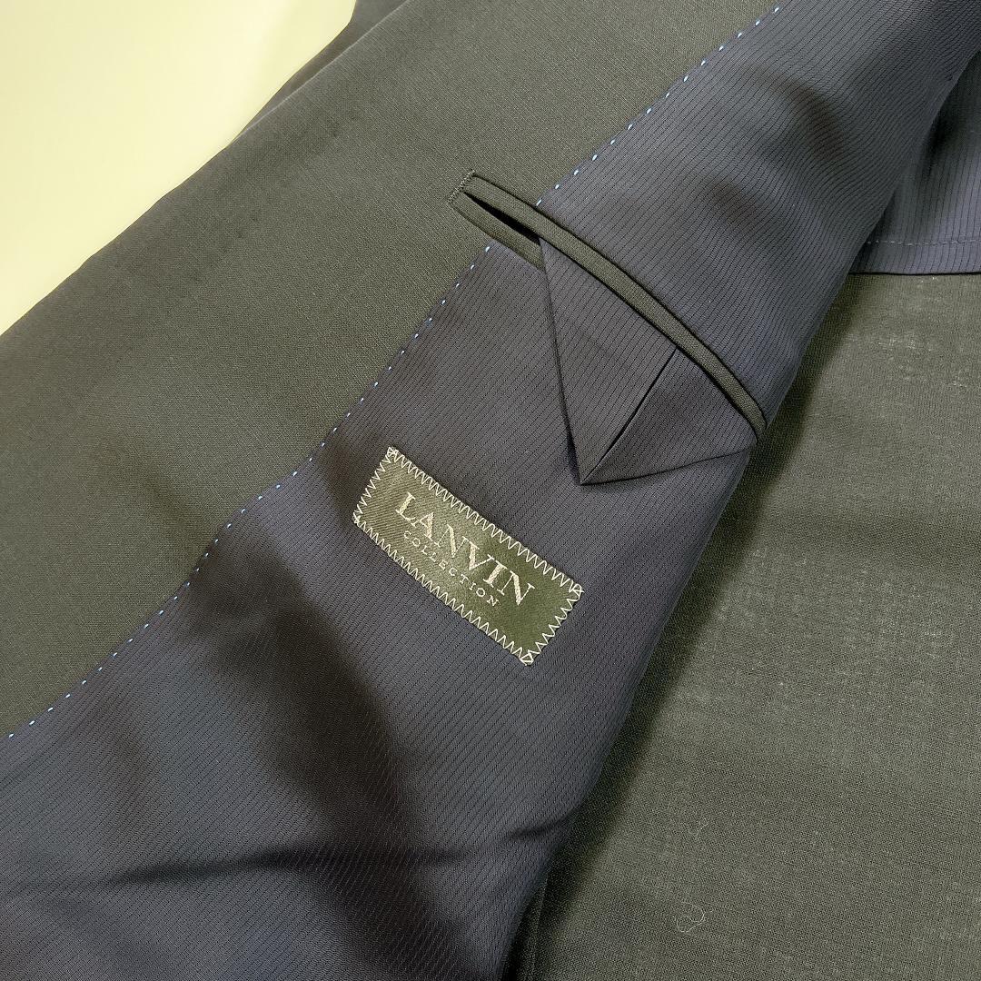 LANVIN COLLECTION ダブル スーツ セットアップ T52 紺