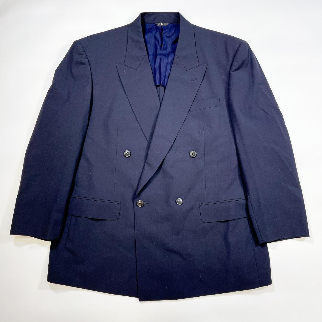 LANVIN COLLECTION ダブル スーツ セットアップ T52 紺