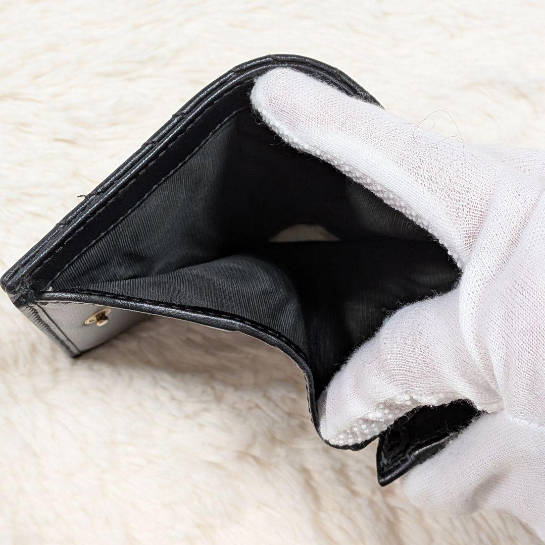美品✨️グッチ 二つ折り財布 GGマーモント キルティング レザー 黒 人気定番
