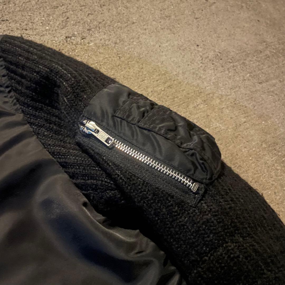 ジャケット・アウター 00s MA-1 Knit Sleeve Bomber Jacket