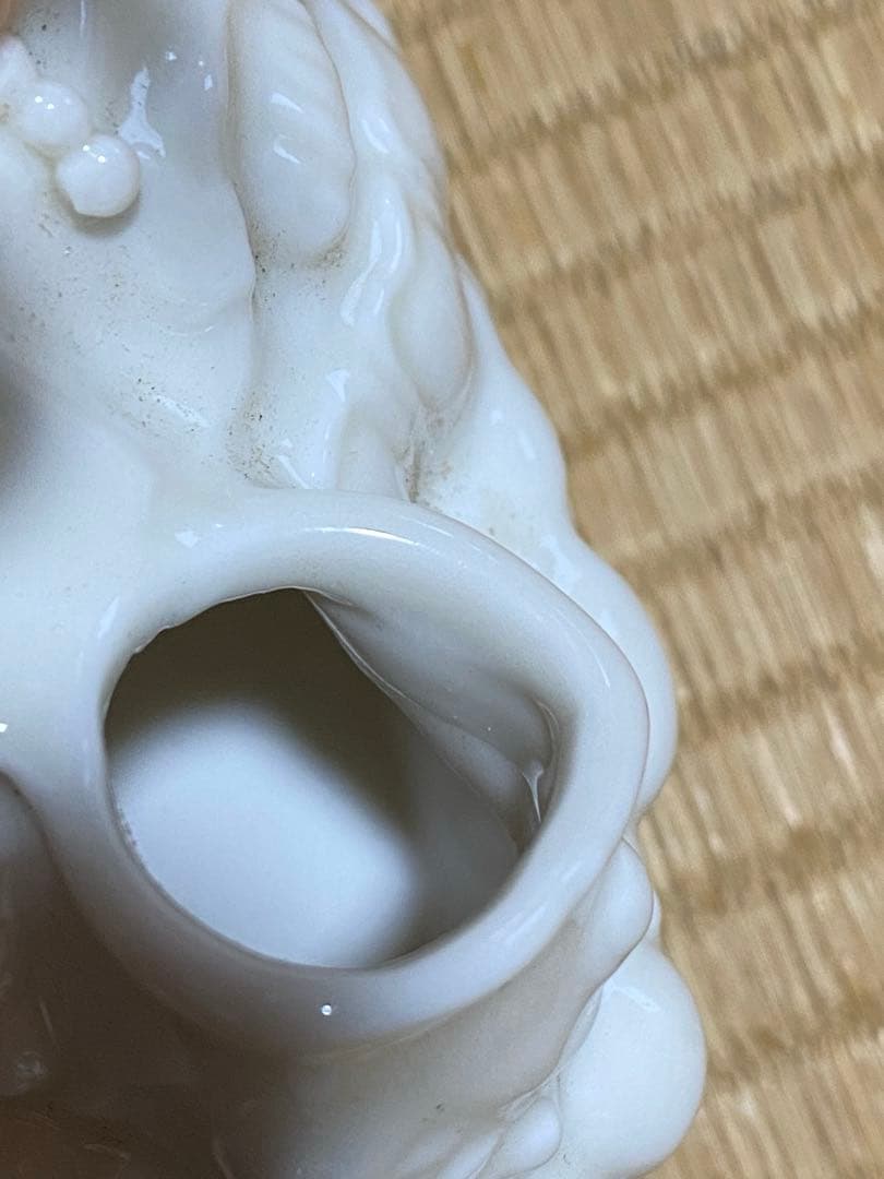 ♦白磁 観音菩薩立像 仏像 仏教美術 置物 飾り 美術品 工芸品 骨董品