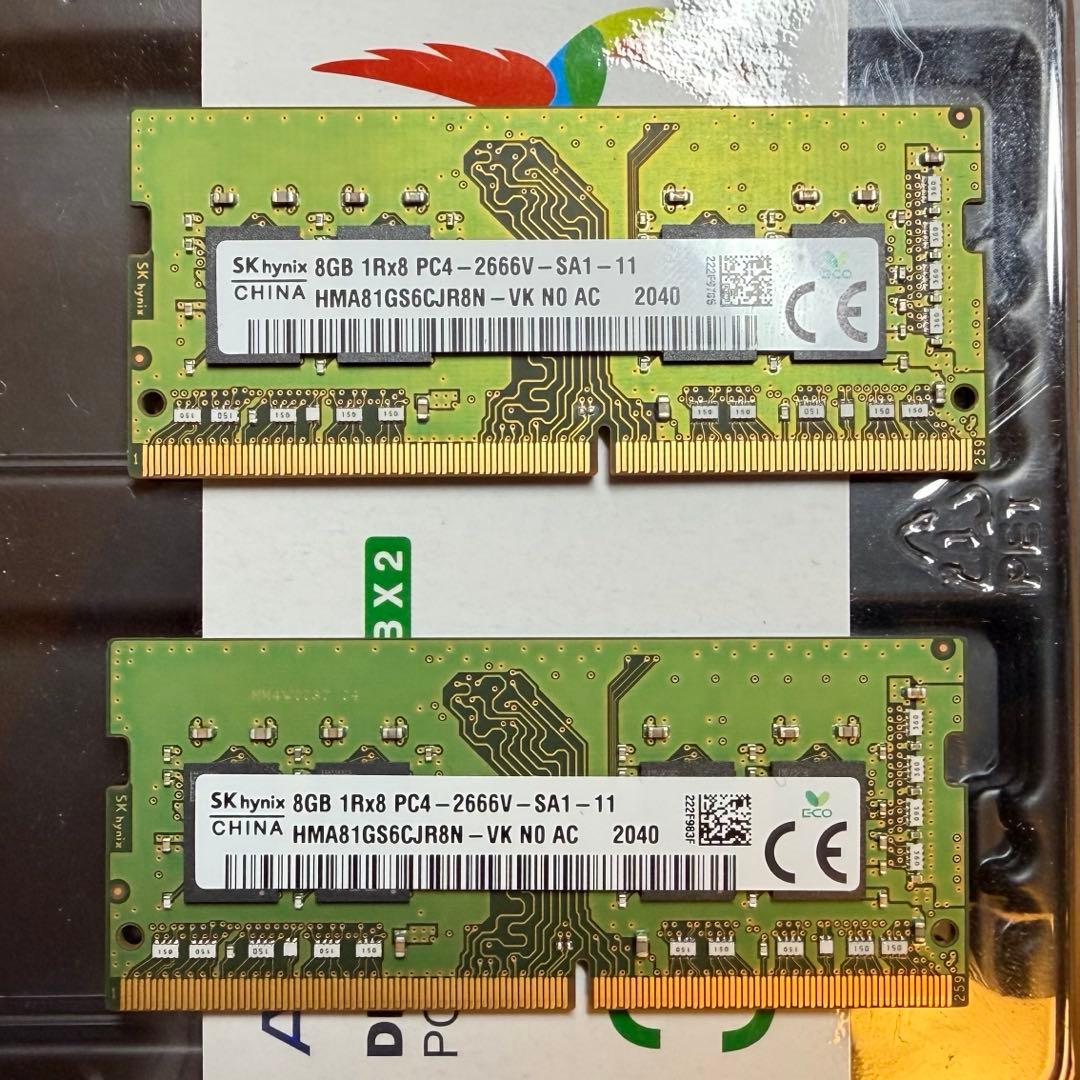 SKhynix DDR4 2666 8GB ×2枚　計16GB
