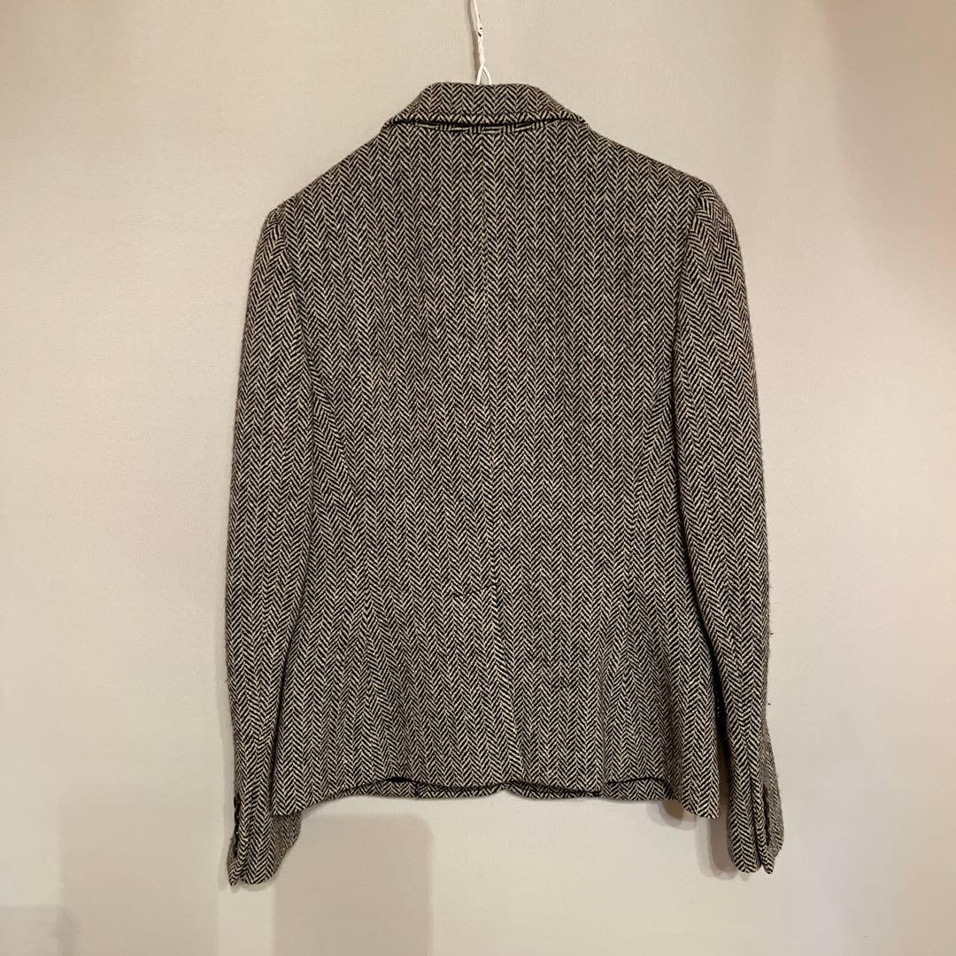 【Ralph Lauren】テーラードジャケット 7号 ウール ヘリンボーン柄