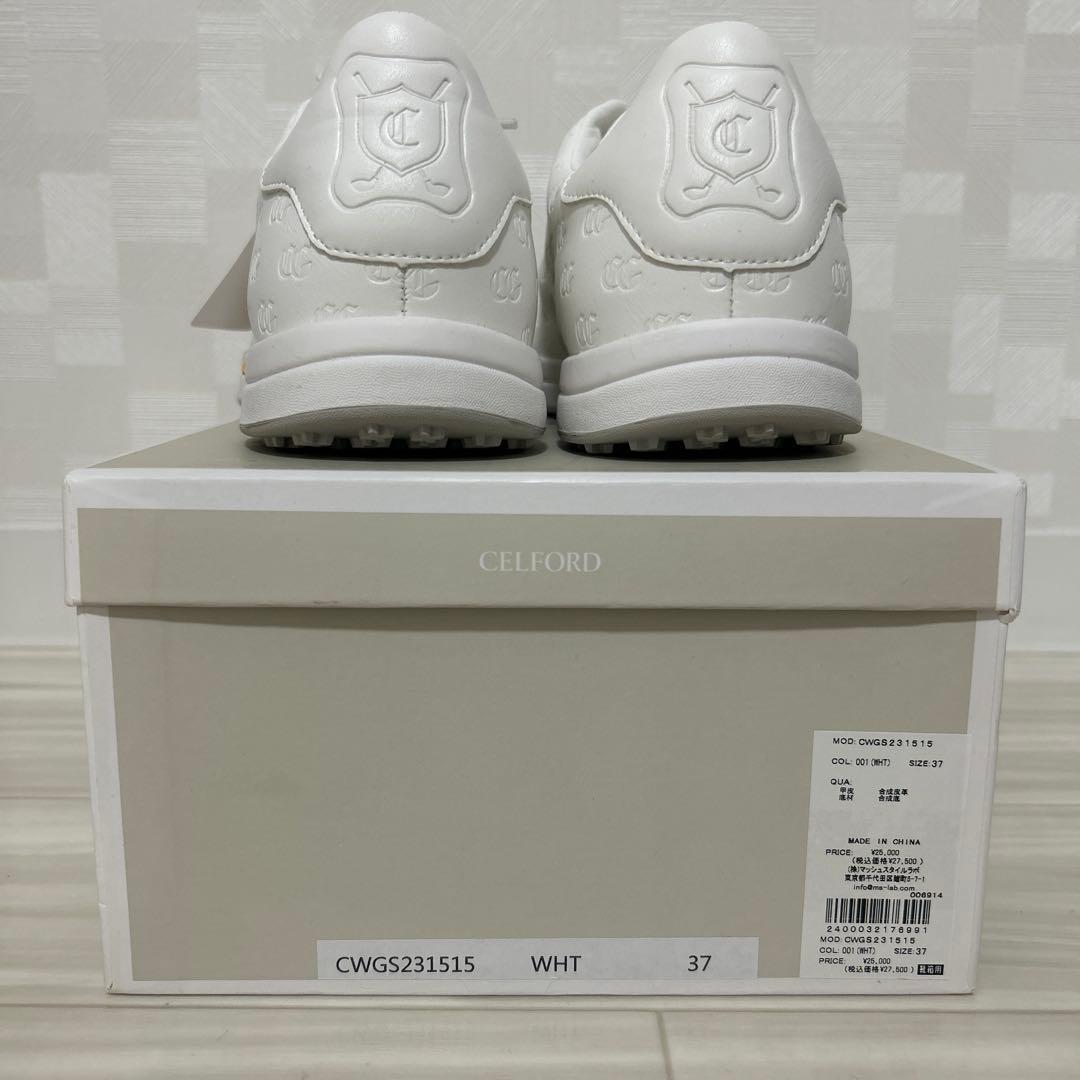 定価27500円【CELFORD GOLF】　ロゴエンボススパイクレスシューズ