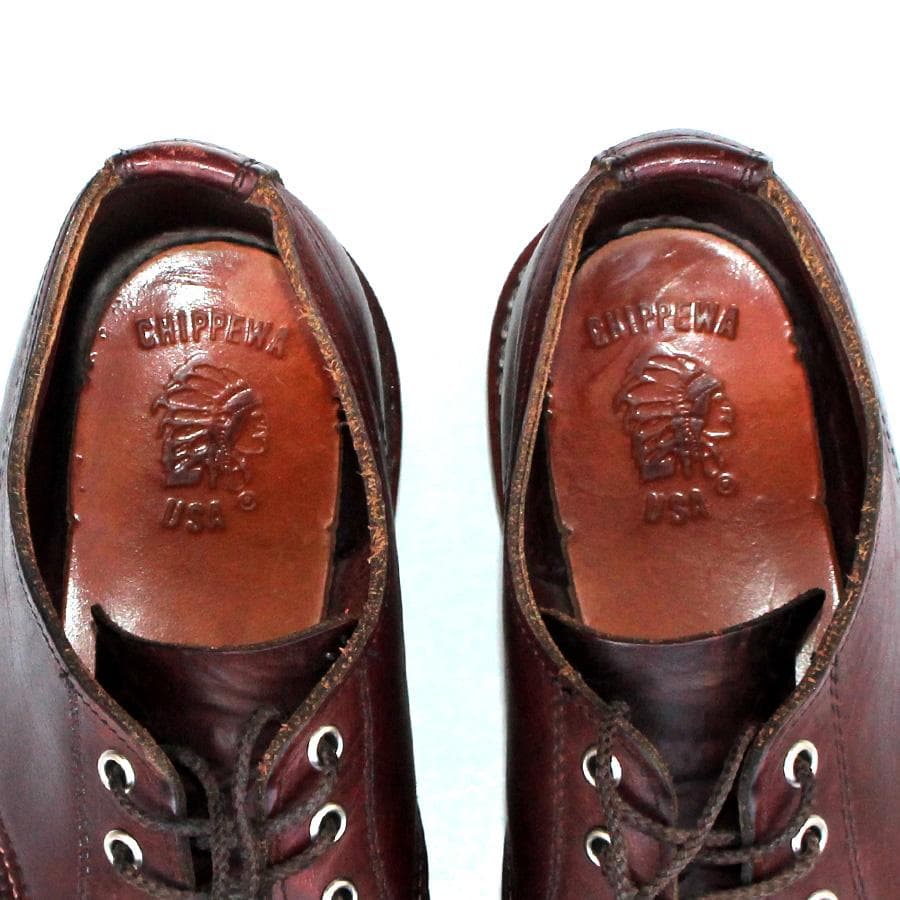 CHIPPEWA チペワ オックスフォード モックトゥ USA製 ブラウン