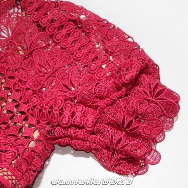 C*i様 セルフポートレイト ワンピース 花柄 ギピュールレース 刺繍 UK12