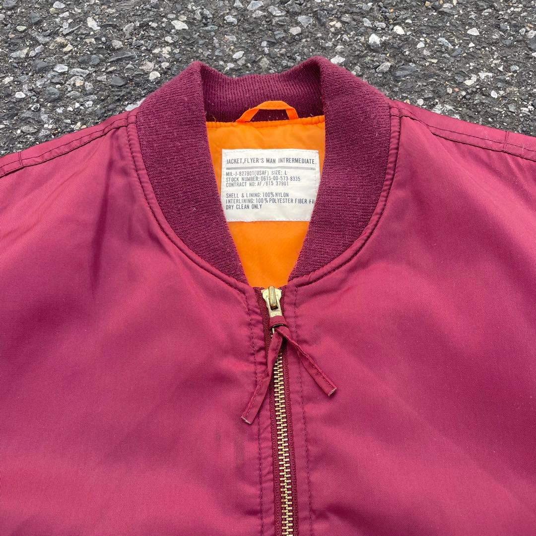 90s MA-1 フライトジャケット ボンバー CWU 中綿 ブルゾン 古着
