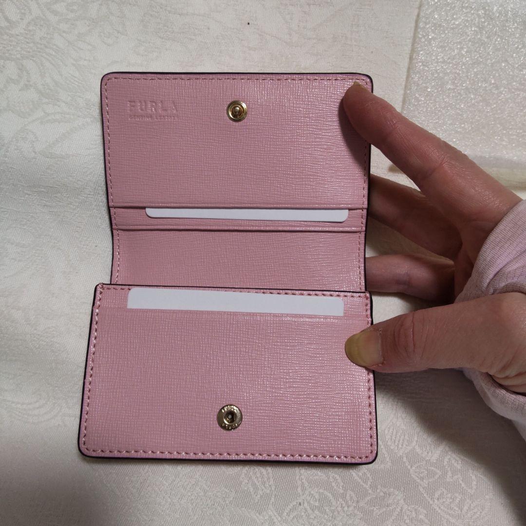 FURLA 名刺入れ ピンク レザー