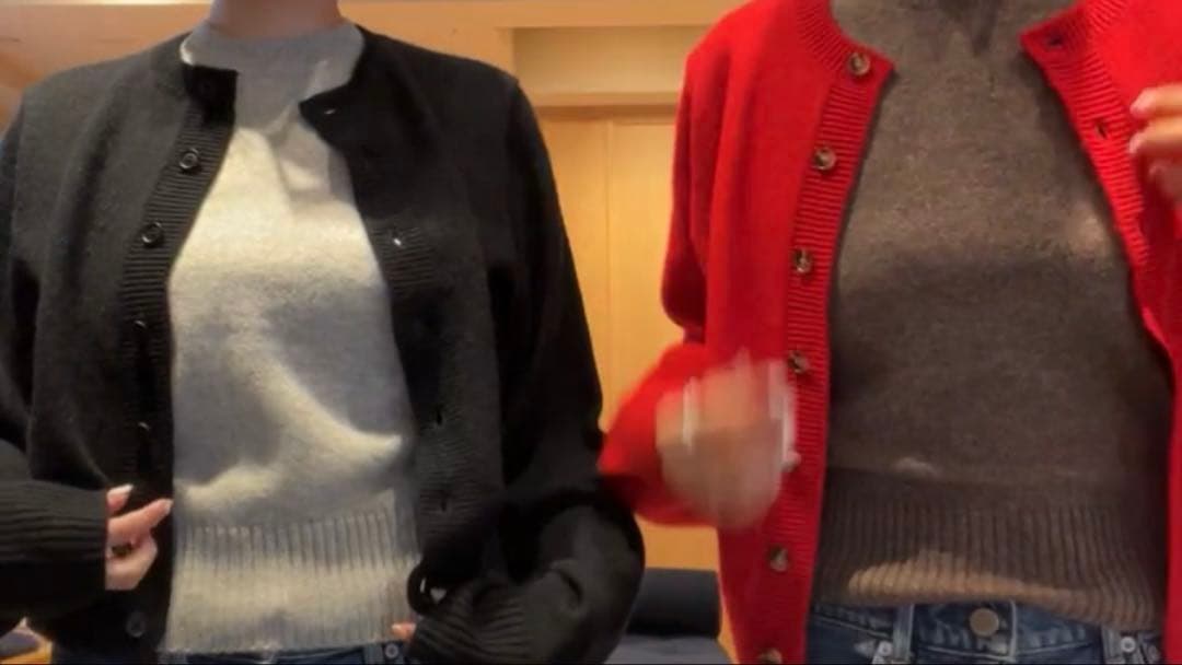 SHISHIKUI シシクイ nimai ニットGRAY×OFF カーディガン