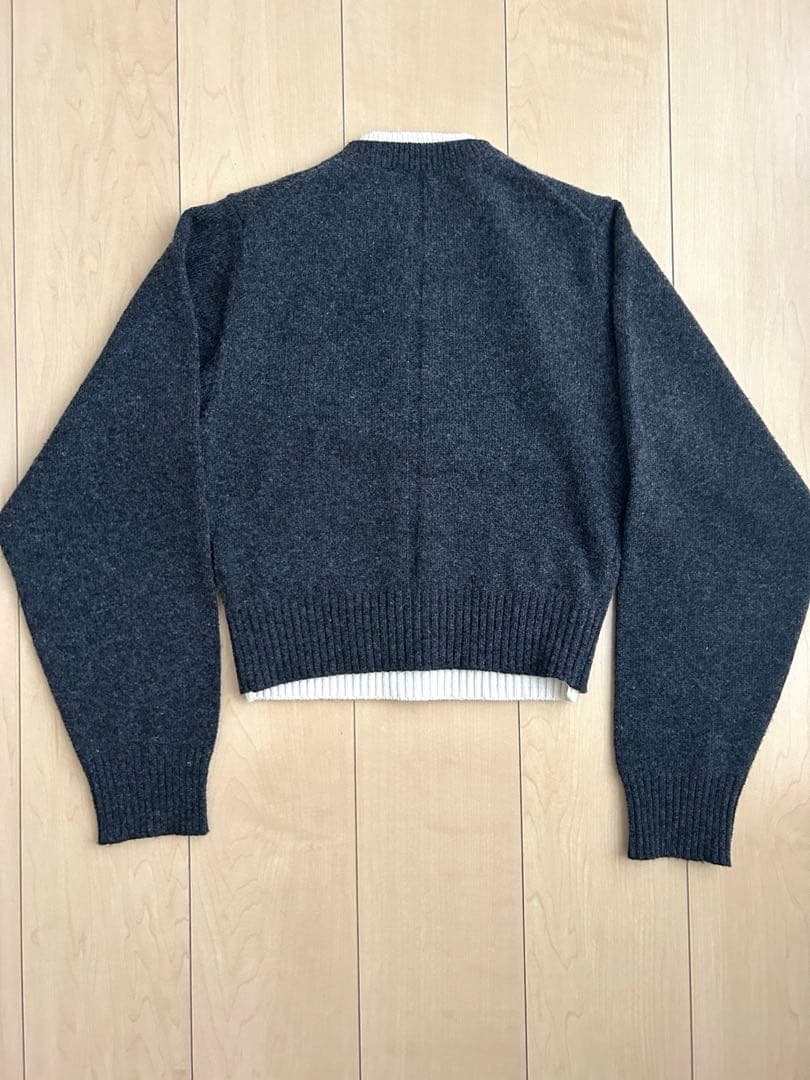 SHISHIKUI シシクイ nimai ニットGRAY×OFF カーディガン