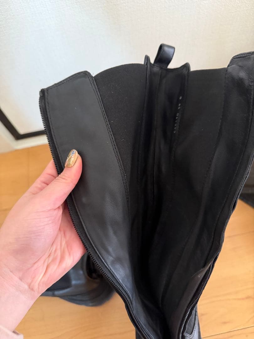 サイドゴアブーツ ブラック 厚底