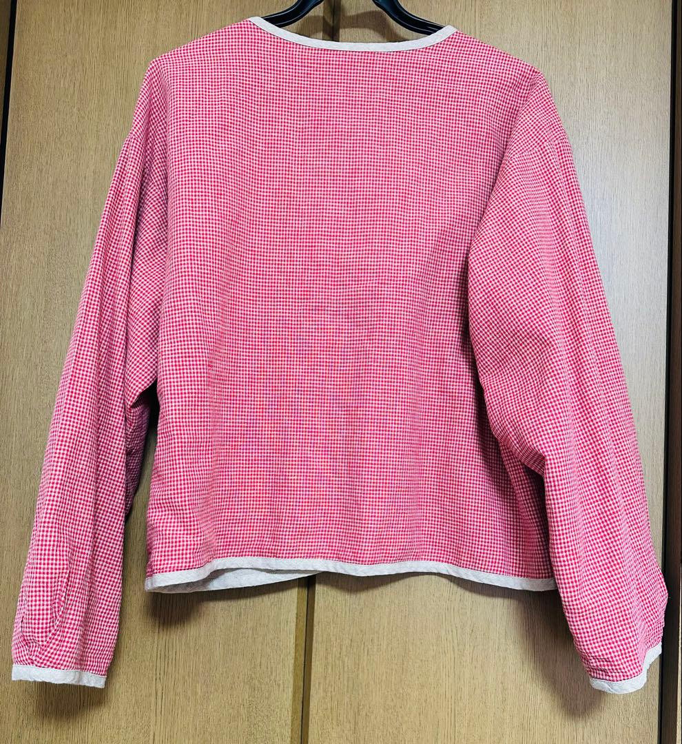 samansa mos2 赤チェックのアウター　新品　　フリーサイズ