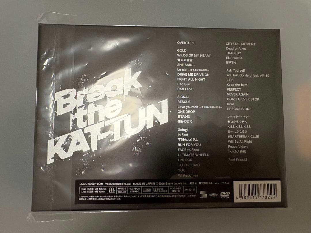 break the KATーTUN DVD