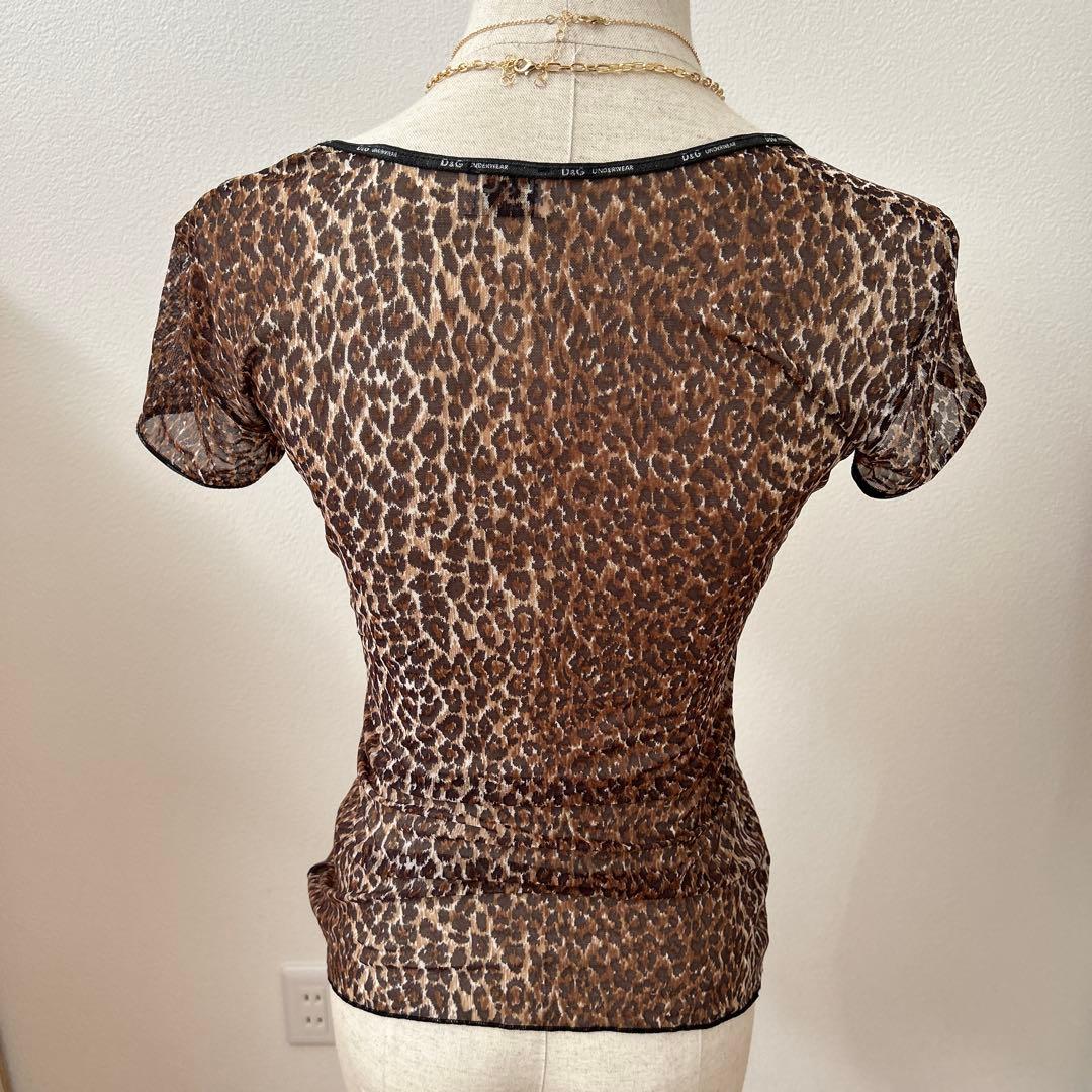 DOLCE &GABBANA UNDER WEAR y2k レオパード　半袖T