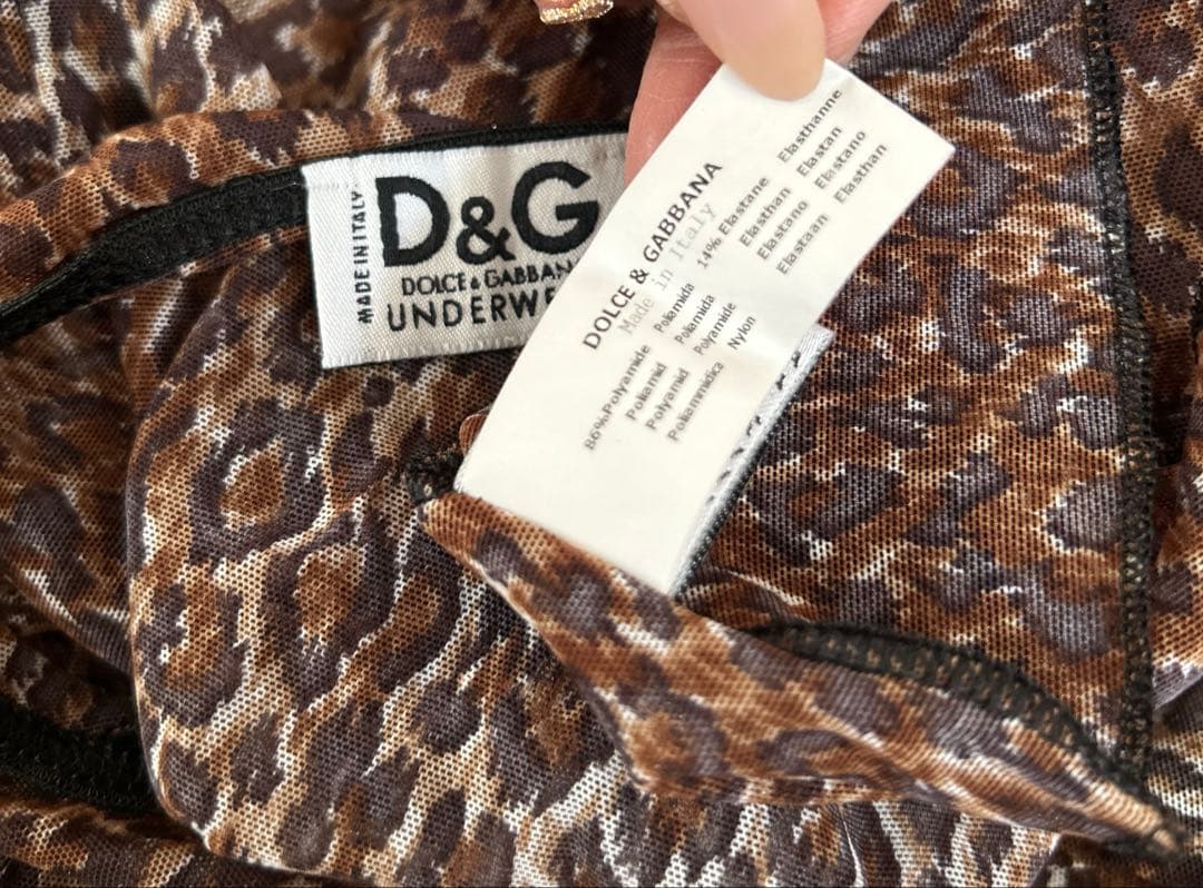 DOLCE &GABBANA UNDER WEAR y2k レオパード　半袖T