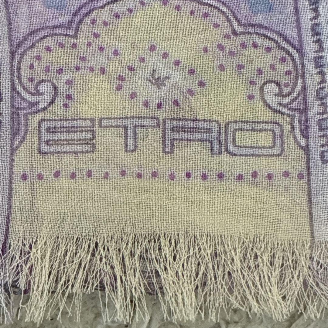 極美品✨ETRO エトロ シルク イタリア製 ストール スカーフ ペイズリー