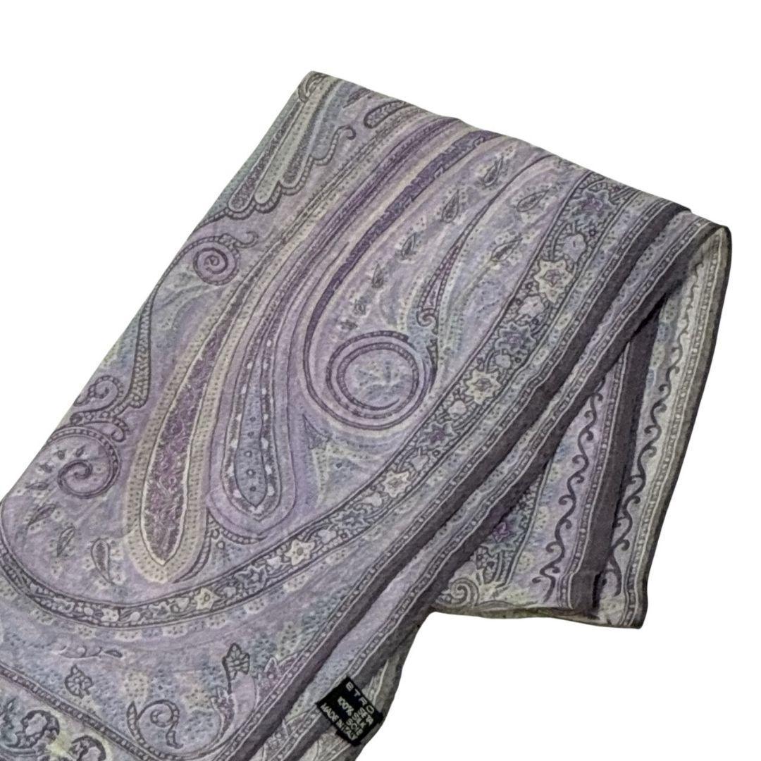 極美品✨ETRO エトロ シルク イタリア製 ストール スカーフ ペイズリー