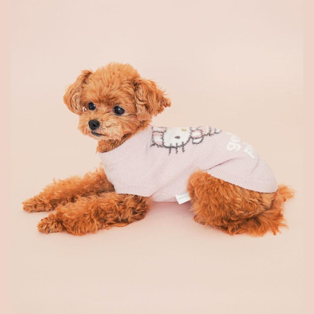 サンリオハウス ジェラピケ CAT＆DOG スムーズィープルオーバー Lサイズ