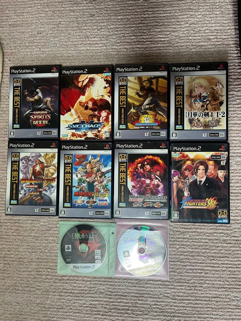 ps2 SNK 格闘ゲーム　10本　KOF 餓狼　サムスピ　月華　風雲　SVC