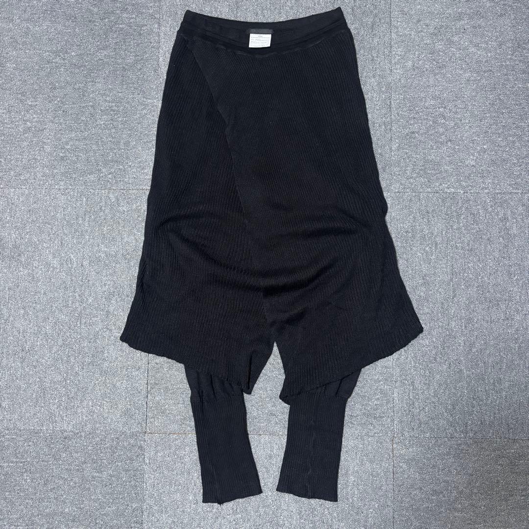JULIUS 7 12SS \"edge\" ニットレイヤードパンツ