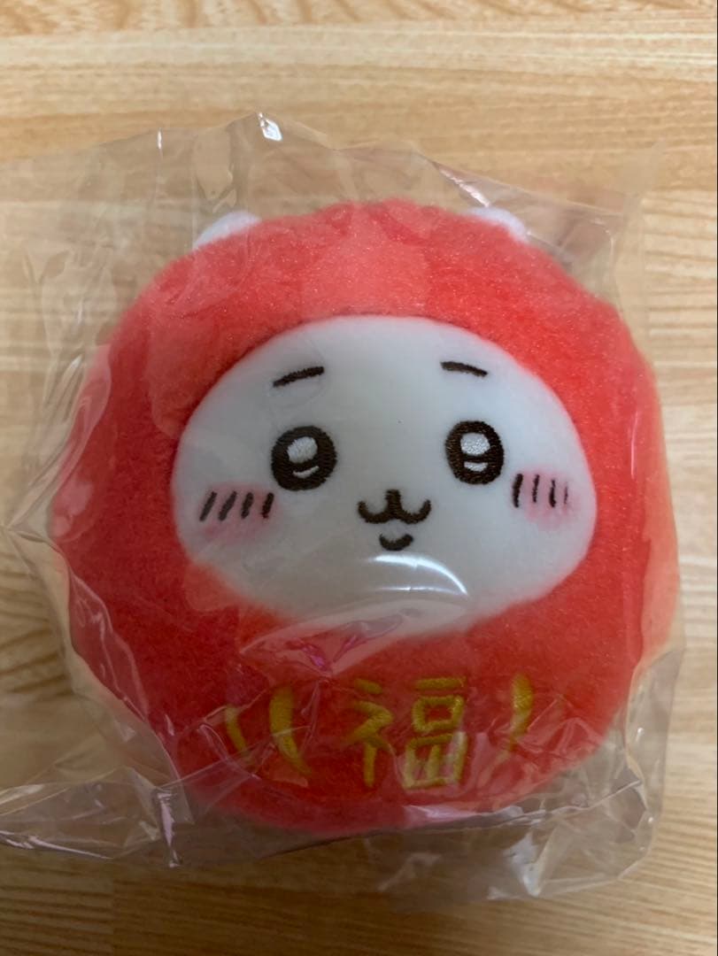 招福！ハチワレぬいぐるみS マスコット　 だるまになっちゃった！