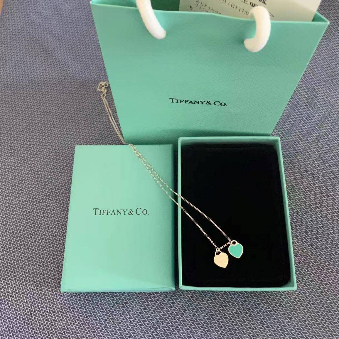 Tiffany & Co. ブルーダブルハート ネックレス