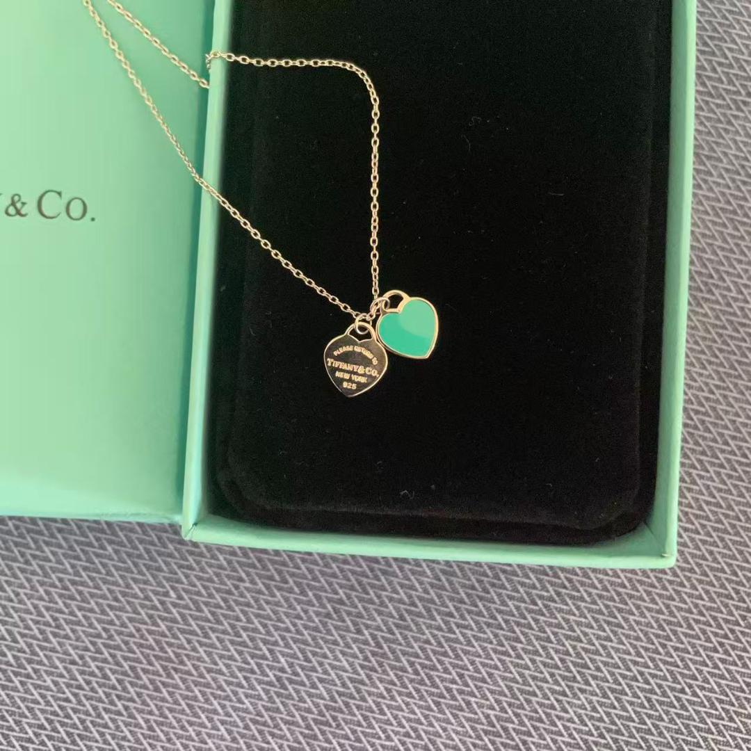 Tiffany & Co. ブルーダブルハート ネックレス