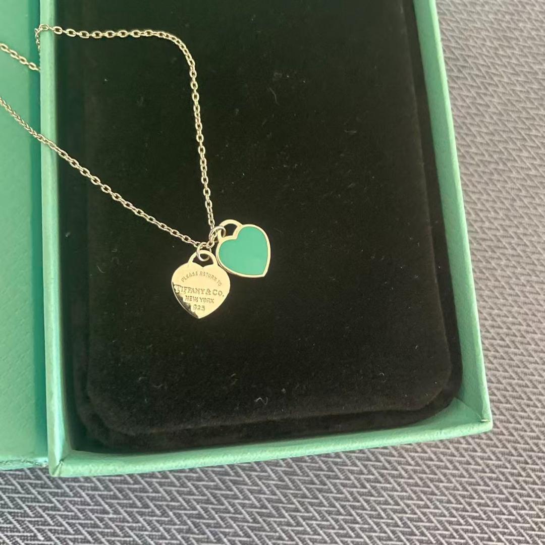 Tiffany & Co. ブルーダブルハート ネックレス