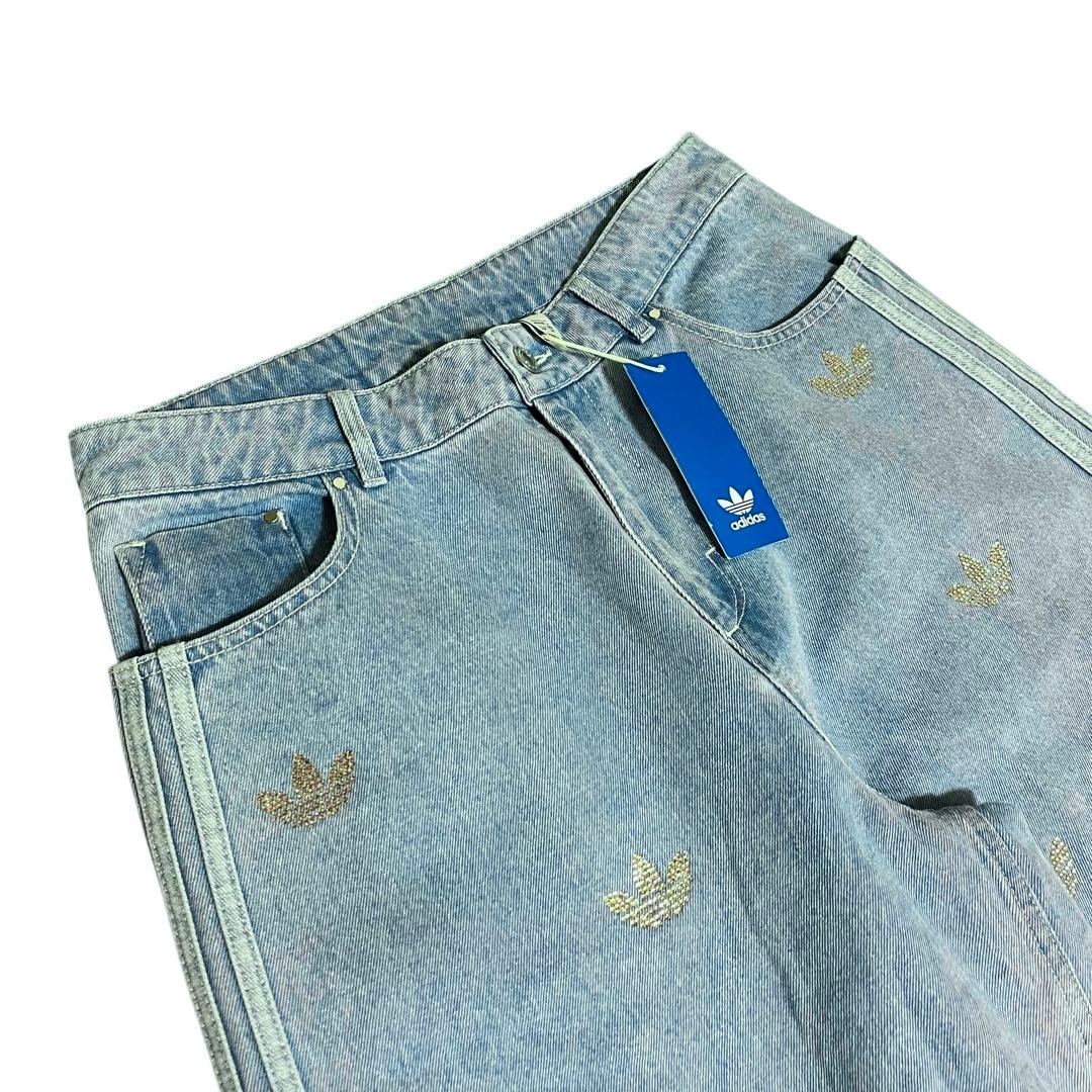 adidas original アディダス デニム ラインストーン 新品 XXL